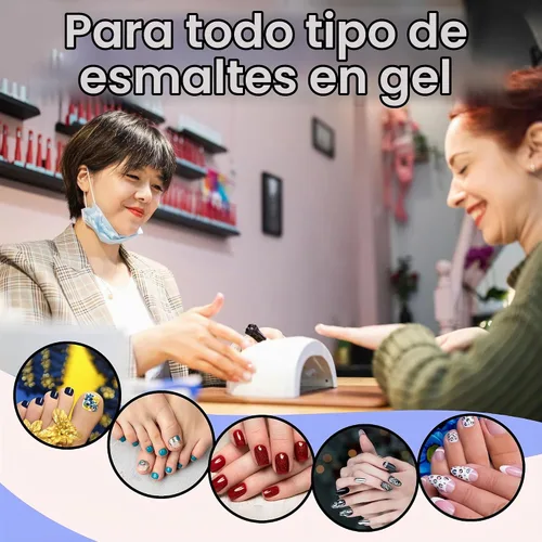 Vista 4 de P2P Nails Lámpara de uñas UV/LED – Luz de uñas para esmalte de uñas de secado rápido – Secador de uñas estilo salón para mujeres elegantes – Lámpara