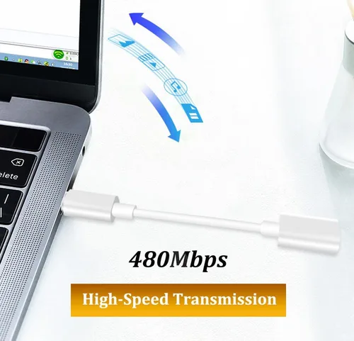 Vista 3 de Adaptador USB C a USB, tipo C macho a USB hembra OTG, adaptador Thunderbolt3, compatible con iPhone 16 Pro Max/16 Plus/16/15, iPad Pro, MacBook