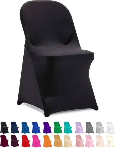Vista 30 de Funda de silla Peomeise plegable, de elastano elástico para bodas, fiestas, banquetes, eventos
