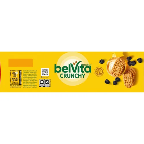 Vista 17 de belVita Galletas de barras de desayuno, naranja arándano, 8 paquetes