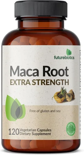 Vista 5 de Futurebiotics La raíz de maca extra fuerte apoya la energía, la resistencia y la salud reproductiva, sin OMG, 120 cápsulas vegetarianas
