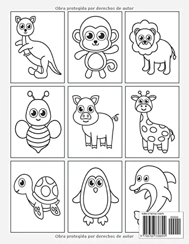 Vista 2 de 101 Animales - Mi primer libro para colorear A partir de 1 año Libro de dibujar para niños y niñas (Spanish Edition)