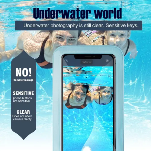 Vista 2 de Funda impermeable universal para teléfono, 6 unidades, compatible con iPhone 11, 13, 12 Max Pro XS, Samsung Galaxy s22 s10 hasta 6.9 pulgadas