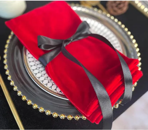 Vista 7 de Servilletas de terciopelo, 20 x 20 pulgadas, servilletas de cena suaves, servilletas de boda, servilletas de mesa adecuadas para bodas, fiestas