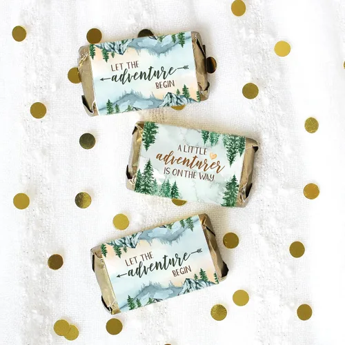 Vista 2 de Little Adventurer Baby Shower Mini Chocolate Candy Bar Wrapper Etiquetas – Wilderness Adventure Awaits – 42
