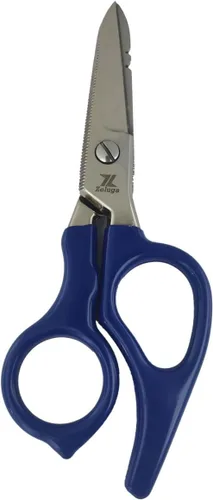 Vista 7 de Zeluga 12-229 Tijera de electricista de acero inoxidable resistente de 5 pulgadas con mango ergonómico