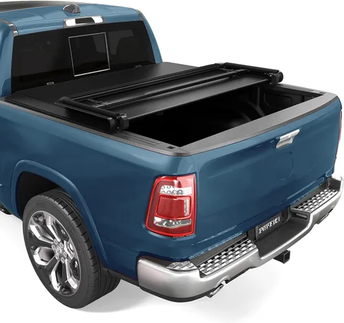 Vista 10 de Cubierta rígida abatible de perfil bajo para Dodge Ram 1500 (2009-2018), se adapta a cajas cortas de 5.7 pies (excluye RamBox)