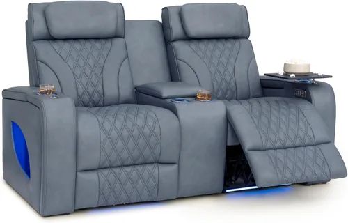 Vista 11 de Seatcraft Armada LT - Sofá de cine en casa con mesa plegable Negro