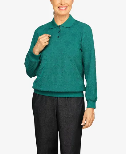 Vista 5 de Alfred Dunner Top de jacquard floral para mujer
