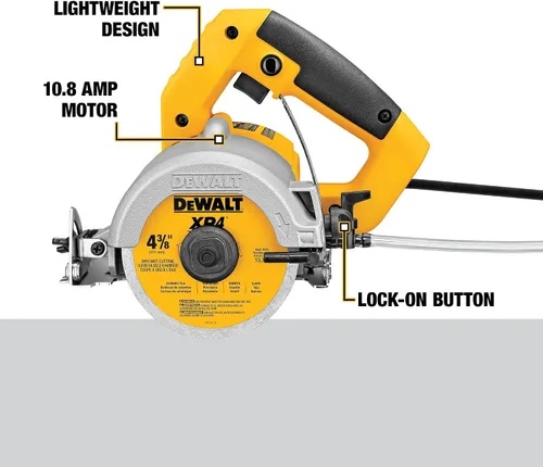 Vista 4 de DEWALT DWC860W – Sierra de mampostería para trabajos en mojado/seco, 4-3/8 pulgadas