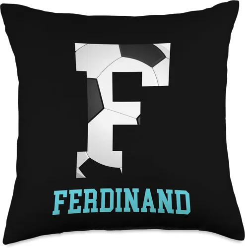 Vista 4 de Cojín de fútbol con letra de portería de campo y alfabeto de Ferdinand
