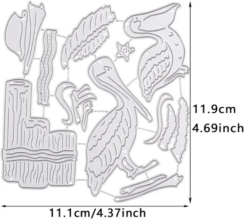 Vista 2 de Seagull Bird - Troqueles de metal para hacer tarjetas, plantillas de corte para álbumes de recortes, álbum de fotos, papel decorativo, manualidades