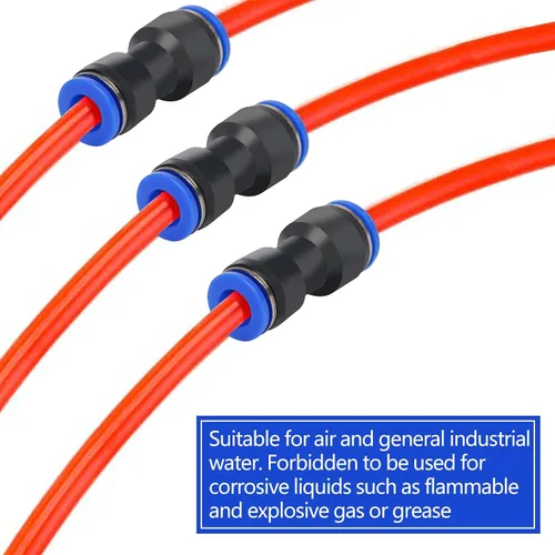 Vista 6 de 10PCS 1/4inch OD - 1/2inch OD Push to Connect Kit de montaje, conector de agua neumático recto de dos vías