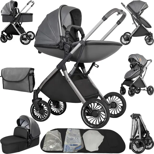 Vista 20 de Cochecito de bebé 2 en 1, cochecito convertible, cochecito estándar reversible, cochecito de bebé portátil, cochecito de bebé, cochecito plegable