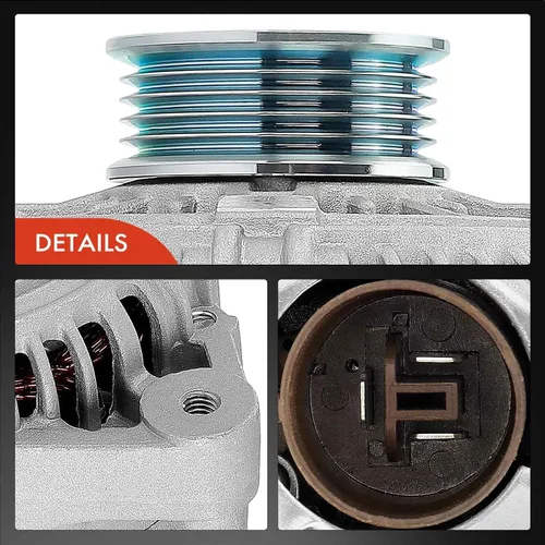 Vista 8 de A-Premium Alternador compatible con Jaguar XJ6 1993-1997, XJR 1995-1997, XJS 1995-1996, Vanden Plas 1993-1997, 4.0L, 12V 120A polea de 5 ranuras