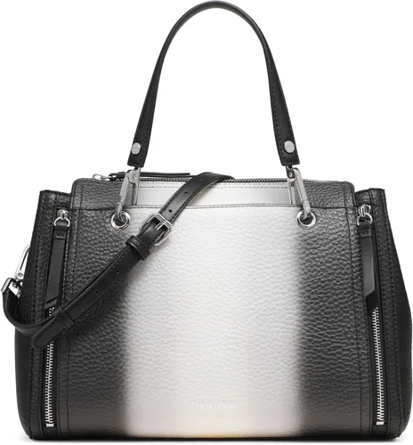 Vista 31 de Calvin Klein Bolso de organización novedoso Bubble Lamb Logotipo de almendra/gris pardo/blanco