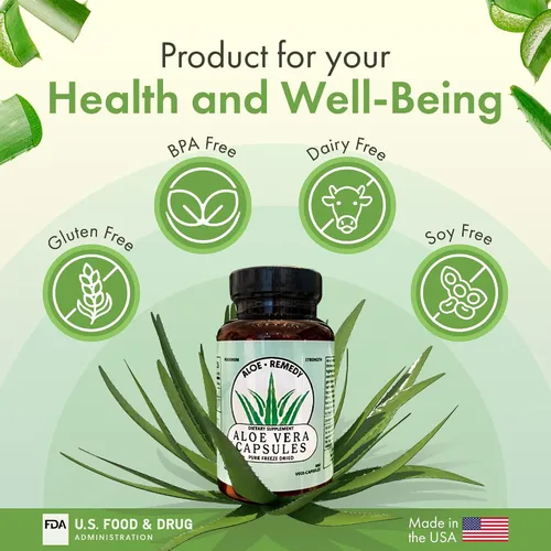 Vista 5 de Cápsulas de aloe vera, 180 unidades de gel liofilizado y polvo de hojas para IC BPS que apoyan la salud digestiva y de la vejiga, suplemento natural