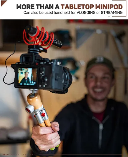 Vista 7 de IFOOTAGE Timberpod - Mini trípode, trípode para cámara pequeña con tornillo de 1/4 pulgadas, trípode de mesa profesional para cámara DSLR, teléfono