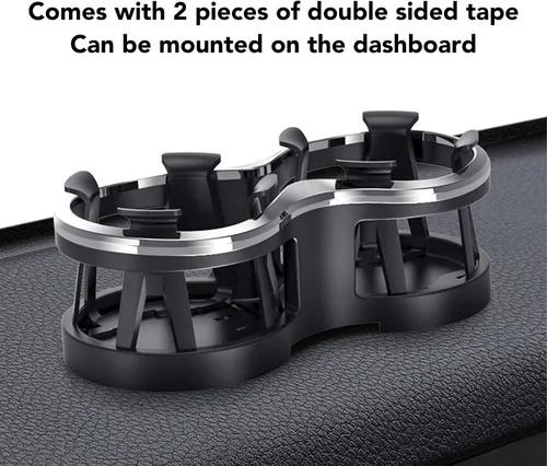 Vista 8 de Expansor de portavasos para automóvil, adaptador extensor de portavasos 2 en 1 con base expandible para automóvil