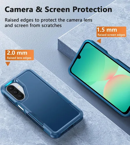 Vista 531 de FNTCASE Funda para iPhone 17 Pro: Fundas delgadas translúcidas de color azul claro compatibles con MagSafe, protección completa de la cámara