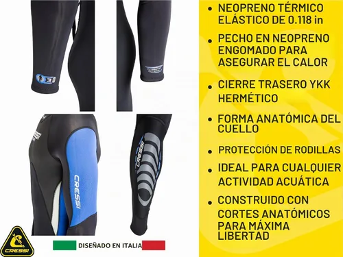 Vista 4 de Cressi Morea Trajes de neopreno de una pieza de 3 mm para hombre