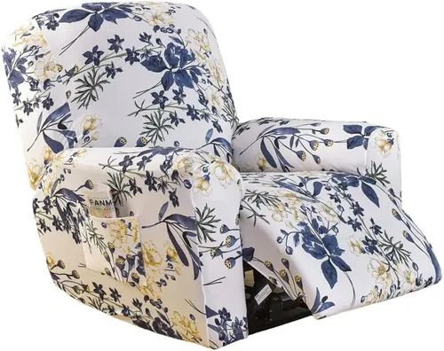 Vista 20 de Fundas elásticas para sillas reclinables, 4 piezas, fundas estampadas Lazyboy para sillón reclinable Lazyboy, funda de elastano suave para silla