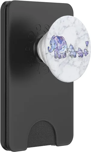 Vista 8 de 3 Kiddos Mama Elephant – 3 niños – Elephant Mom Phone Grip – PopSockets agarre y soporte para teléfonos y tabletas, Negro