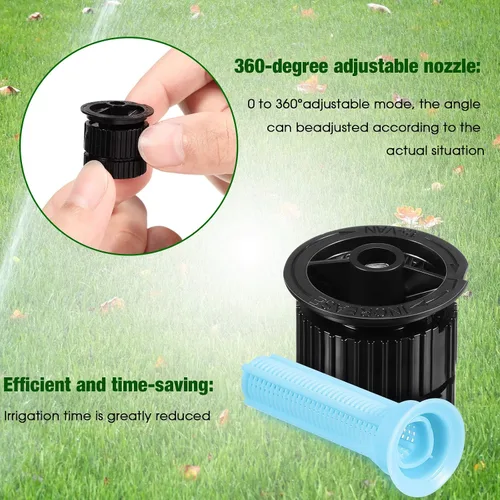 Vista 3 de Geiserailie 3 piezas de boquilla de arco variable de repuesto para 15 furgonetas, cabezal de aspersor ajustable giratorio de 360 grados para riego