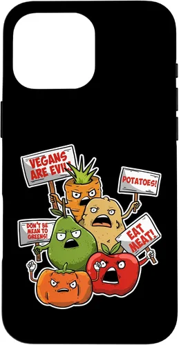 Vista 19 de iPhone 16 Veggie Protest Funny Sayings Vegetable Puns Vegan Jokes Gift Case