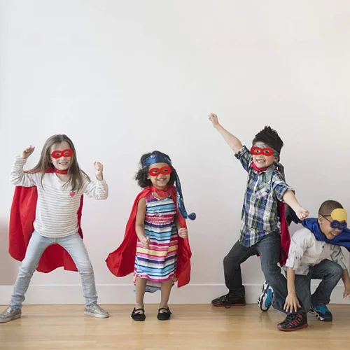 Vista 3 de Máscara de ojos de superhéroe disfraz de Halloween para niños