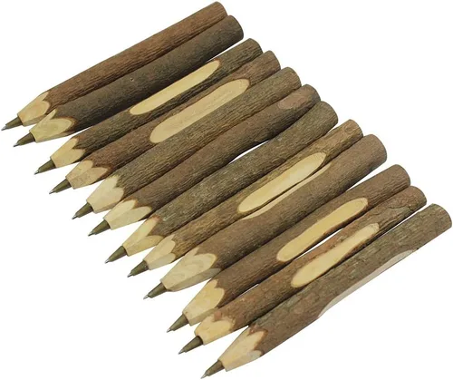 Vista 7 de Bolígrafo de madera hecho a mano, creativo, original, ecológico, estilo largo (aproximadamente 6.7 pulgadas, 6.7 in) - 12 piezas