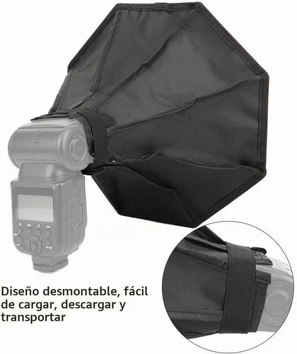Vista 4 de Flash Softbox, 11.8x11.8 in plegable Speedlight Softbox difusor cubierta universal para para cámara réflex digital