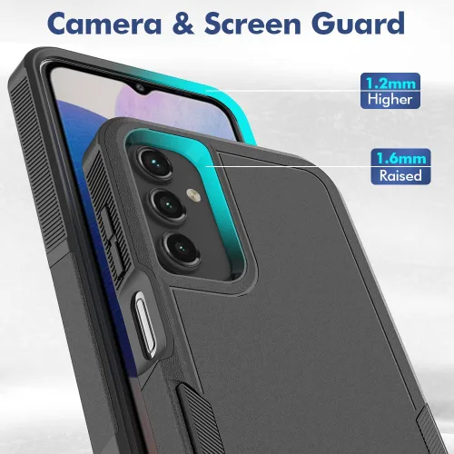 Vista 4 de Funda para Samsung Galaxy A15 5G: Funda protectora de doble capa resistente de servicio pesado para teléfono celular a prueba de golpes rugosa