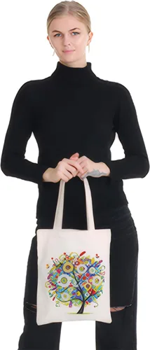 Vista 5 de 5D Art Craft Diamond Painting Shopping Canvas Tote Bag Handwork Organizar Bolso Regalo para Mujeres Mamá Hija
