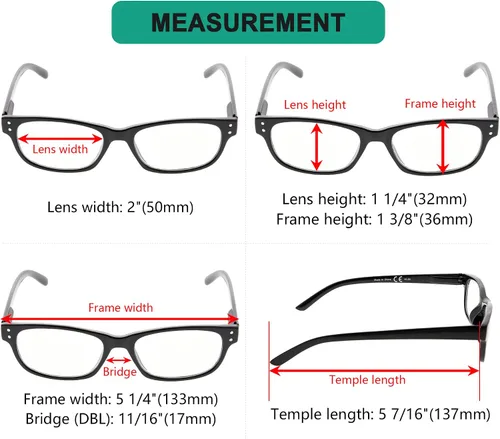 Vista 3 de Eyekepper Gafas de lectura clásicas para hombre, paquete de 5 con bisagras de resorte