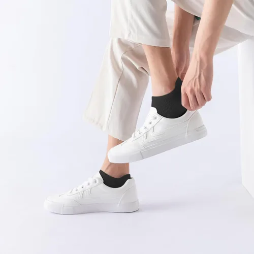 Vista 3 de ACCFOD Calcetines de tobillo para mujer, calcetines atléticos de corte bajo con lengüeta, 6 pares