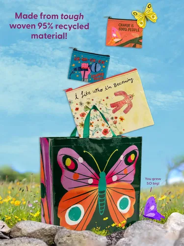 Vista 3 de Blue Q Monedero – Bonita bolsa para monedas para hombres y mujeres, cartera pequeña, organizador de llavero, bolsa con cremallera para monedas
