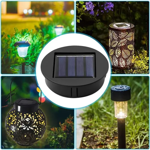 Vista 5 de Solar Light Replacement Top for Outdoor Hanging Lanterns Kit Set