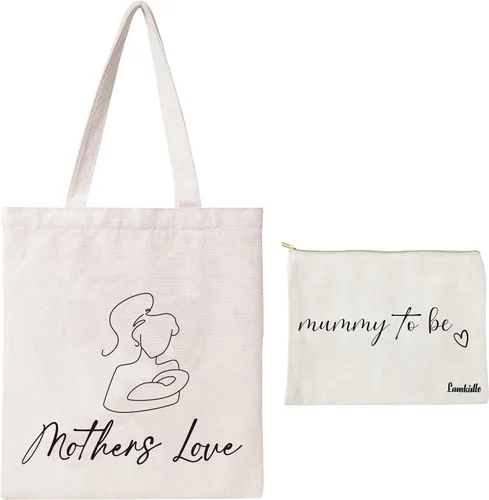 Vista 15 de Bolsa de lona minimalista de algodón reutilizable para mujer, diseño de arte estético, Edificio, Talla única
