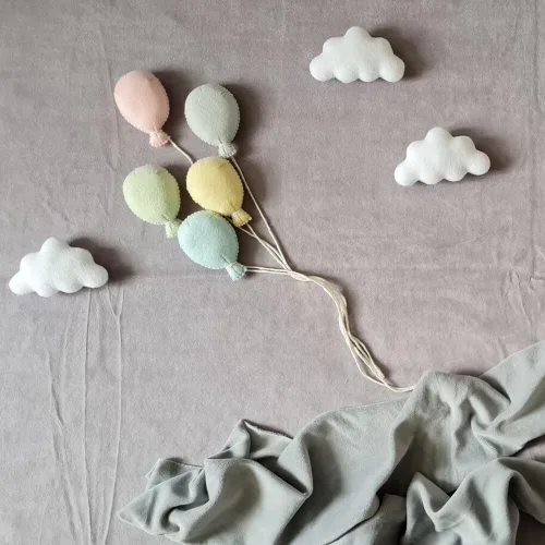Vista 8 de Nubes de fieltro para recién nacidos, 3 piezas de nubes de fieltro para fotografía de bebés, niños y niñas, sesiones de fotos para posar, accesorios