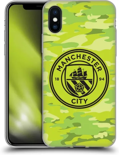 Vista 103 de Head Case Designs Funda de gel con licencia oficial del Manchester City Man City FC Blue Moon Badge Camou [protección de grado militar] compatible