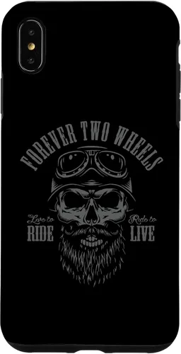 Vista 11 de Forever Two Wheels Biker Skull with Beard Motorcycle Design - Carcasa para iPhone 17