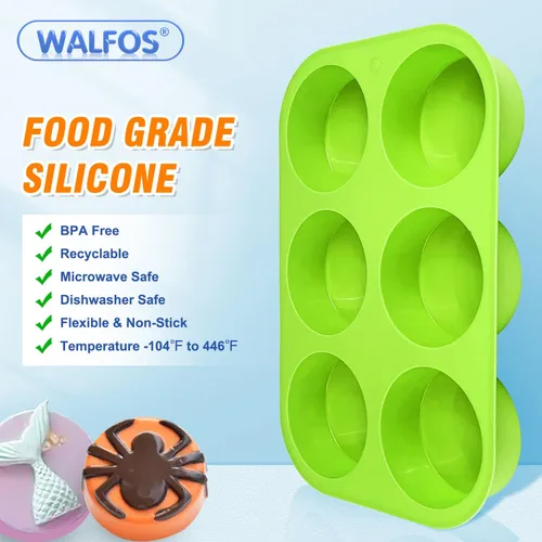 Vista 2 de Molde de silicona para galletas Oreo, Walfos moldes cilíndricos redondos para Oreos cubiertos de chocolate, sin BPA y antiadherente, perfecto