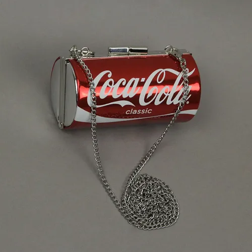 Vista 4 de Bolsa de noche clásica con licencia de Coca-Cola, bolsa de embrague de Coca-Cola de 4.75 pulgadas de largo