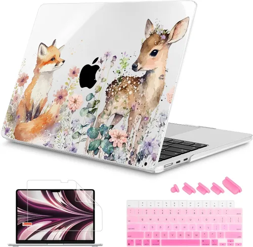 Vista 14 de Mektron Diseñada para MacBook Air 2025/2024/2023 de 15 PULGADAS M4 A3241 /M3 A3114 /M2 A2941, Carcasa de Cubierta Rígida de Plástico Impreso