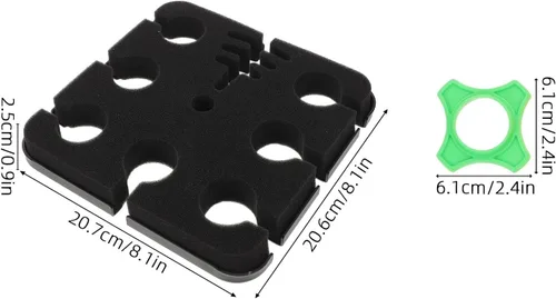 Vista 7 de jojofuny Soporte de micrófono múltiple para 7 micrófonos, soporte de escritorio para 7 micrófonos inalámbricos o con cable, soporte de micrófono