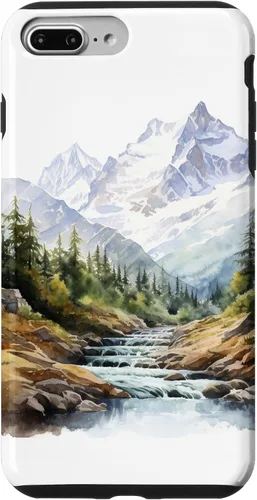 Vista 12 de Funda para iPhone 11 Pro acuarela montañas paisaje
