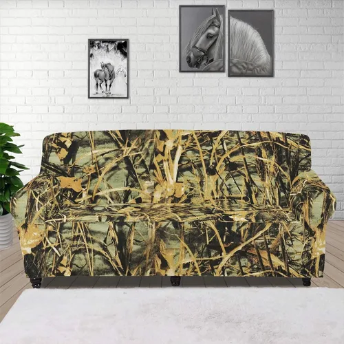 Vista 95 de ZOUTAIRONG Fundas elásticas para sofá con estampado de ramas de camuflaje 3D para sofá, funda para muebles de un solo cojín, decoración del hogar u