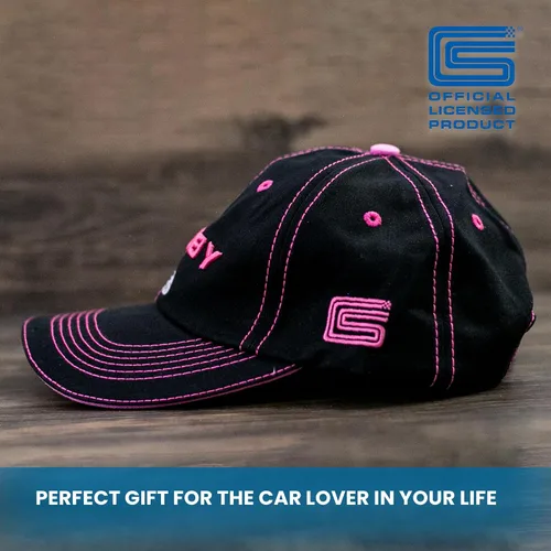 Vista 3 de Shelby Super Snake Black con gorro rosa para mujer Producto oficial Shelby Ajustable, talla única, Rosado