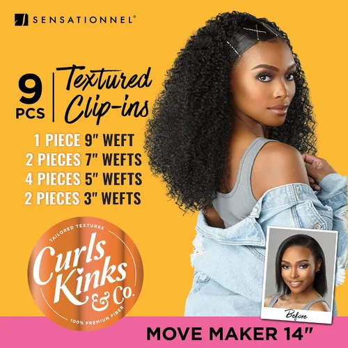 Vista 7 de Sensationnel Curls Kinks & Co - Clip texturizado - MOVE MAKER 14″ (Color: 2 marrón oscuro)